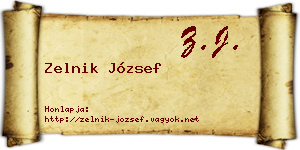Zelnik József névjegykártya